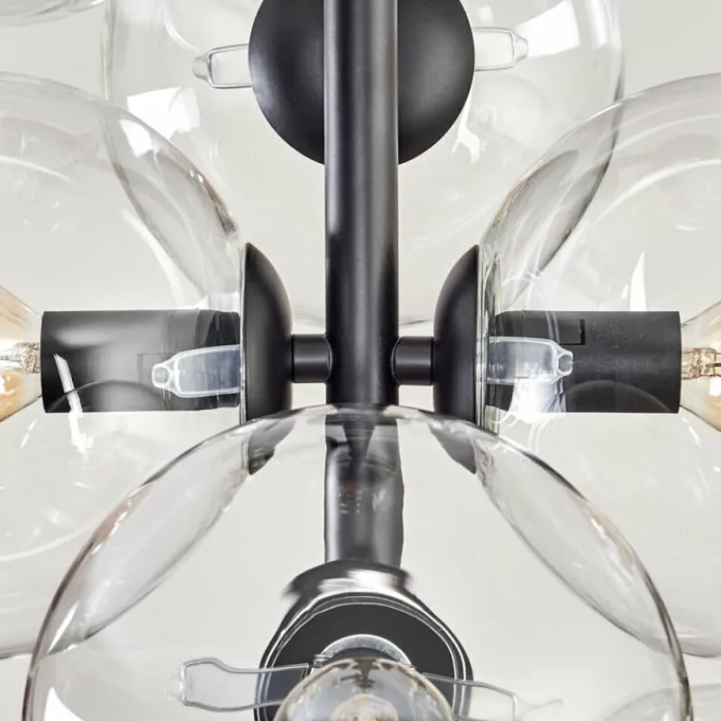 hofstein Plafonnier - Verre 15 cm Gastor Clair, 8 lumières