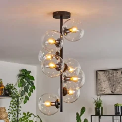 hofstein Plafonnier - Verre 15 cm Gastor Clair, 8 lumières