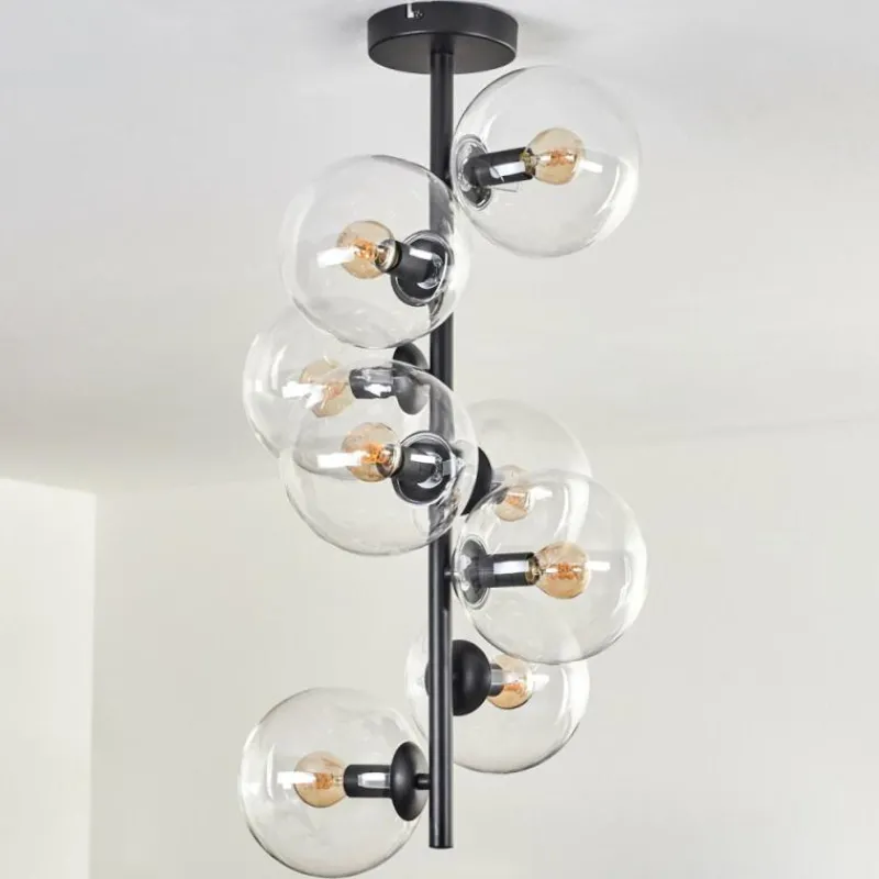 hofstein Plafonnier - Verre 15 cm Gastor Clair, 8 lumières