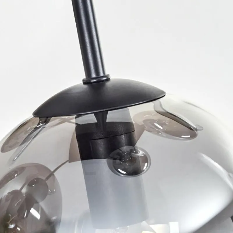 hofstein Plafonnier - Verre 15 cm Gastor Fumé, 5 lumières