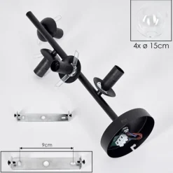 hofstein Plafonnier - Verre 15 cm Gastor Clair, 4 lumières