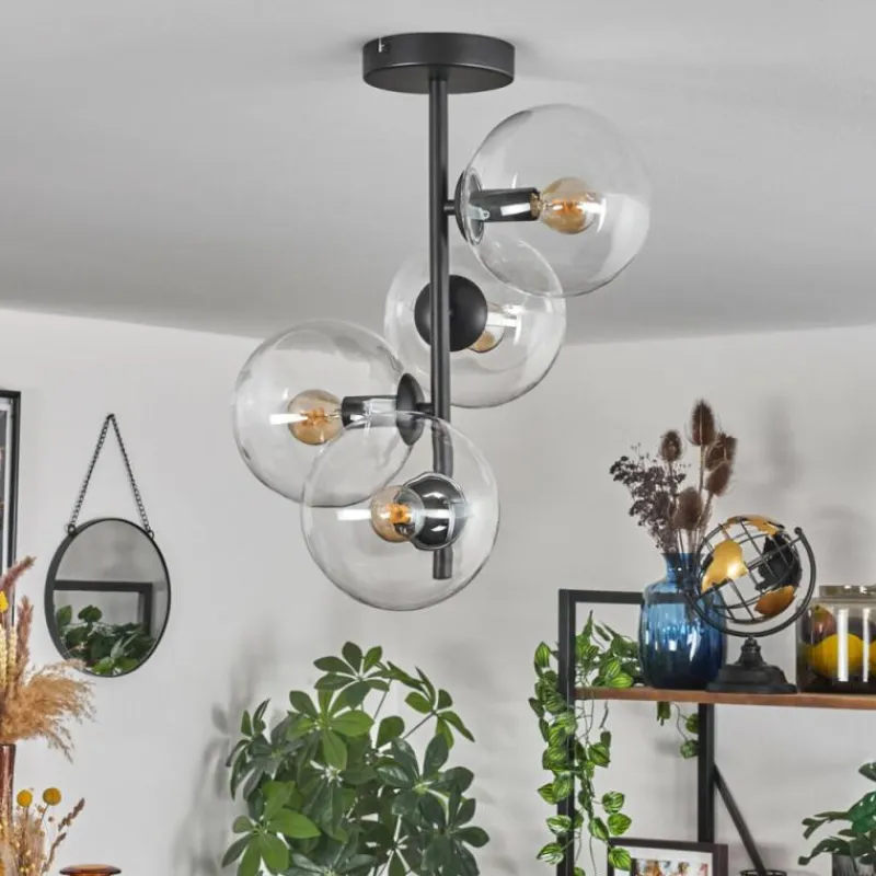 hofstein Plafonnier - Verre 15 cm Gastor Clair, 4 lumières