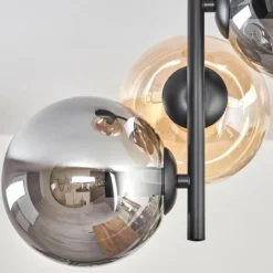 hofstein Plafonnier - Verre 15 cm Gastor Ambre, Fumé, 4 lumières