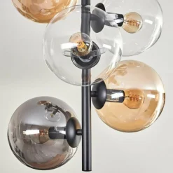 hofstein Plafonnier - Verre 15 cm Gastor Ambre, Clair, Fumé, 6 lumières