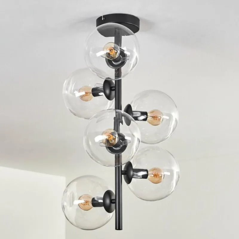 hofstein Plafonnier - Verre 15 cm Gastor Clair, 6 lumières