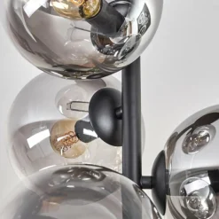 hofstein Plafonnier - Verre 15 cm Gastor Clair, Fumé, 6 lumières