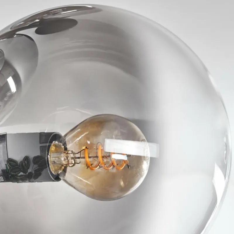 hofstein Plafonnier - Verre 15 cm Gastor Clair, Fumé, 4 lumières