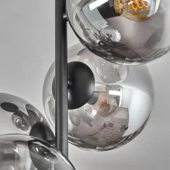 hofstein Plafonnier - Verre 15 cm Gastor Clair, Fumé, 4 lumières