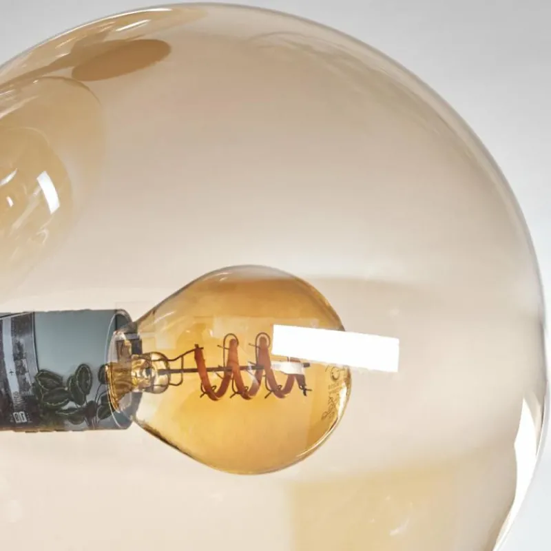 hofstein Plafonnier - Verre 15 cm Gastor Ambre, 4 lumières