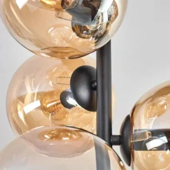 hofstein Plafonnier - Verre 15 cm Gastor Ambre, 6 lumières