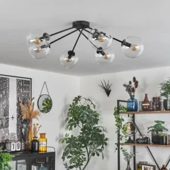 hofstein Plafonnier - Verre 15 cm Gastor Clair, 6 lumières