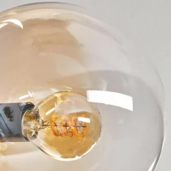 hofstein Plafonnier - Verre 15 cm Gastor Ambre, Clair, Fumé, 6 lumières