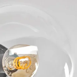 hofstein Plafonnier - Verre 15 cm Gastor Ambre, Clair, Fumé, 6 lumières