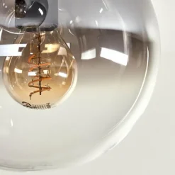 hofstein Plafonnier - Verre 15 cm Gastor Clair, Fumé, 5 lumières