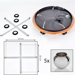 hofstein Plafonnier - Verre 15 cm Koyoto Écru, Noir, 5 lumières