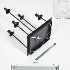 hofstein Plafonnier - Verre 15 cm Koyoto Clair, 5 lumières