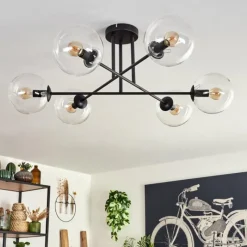 hofstein Plafonnier - Verre 15 cm Koyoto Clair, 6 lumières