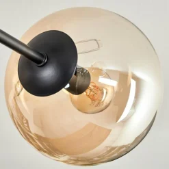 hofstein Plafonnier - Verre 15 cm Koyoto Ambre, Clair, 6 lumières