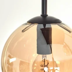 hofstein Plafonnier - Verre 15 cm Koyoto Ambre, 5 lumières