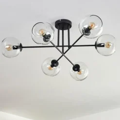 hofstein Plafonnier - Verre 15 cm Koyoto Clair, 6 lumières