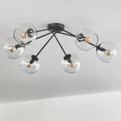 hofstein Plafonnier - Verre 15 cm Koyoto Clair, 6 lumières