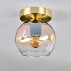 hofstein Plafonnier - Verre 15 cm Koyoto Ambre, Clair, 1 lumière