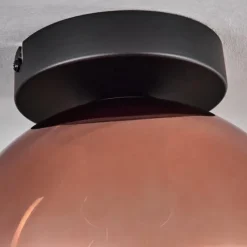 hofstein Plafonnier - Verre 20 cm Koyoto Clair, Cuivré, 1 lumière