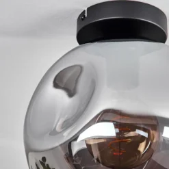 hofstein Plafonnier - Verre 25 cm Ripoll Fumé, 1 lumière