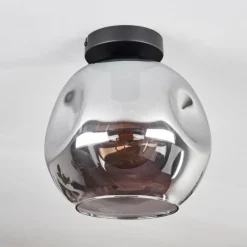 hofstein Plafonnier - Verre 25 cm Ripoll Fumé, 1 lumière