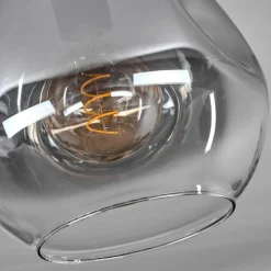 hofstein Plafonnier - Verre 25 cm Ripoll Clair, Fumé, 1 lumière