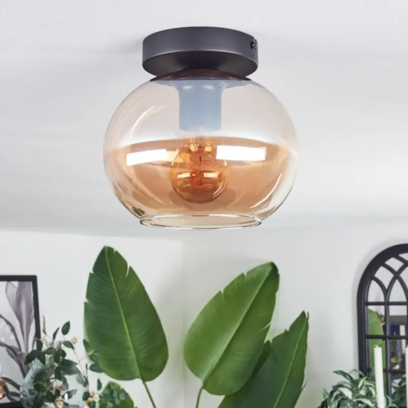 hofstein Plafonnier - Verre Apedo Ambre, 1 lumière