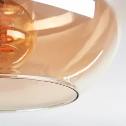 hofstein Plafonnier - Verre Apedo Ambre, 1 lumière