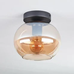 hofstein Plafonnier - Verre Apedo Ambre, 1 lumière