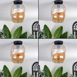 hofstein Plafonnier - Verre Apedo Ambre, 1 lumière