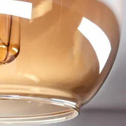 hofstein Plafonnier - Verre Apedo Ambre, 1 lumière