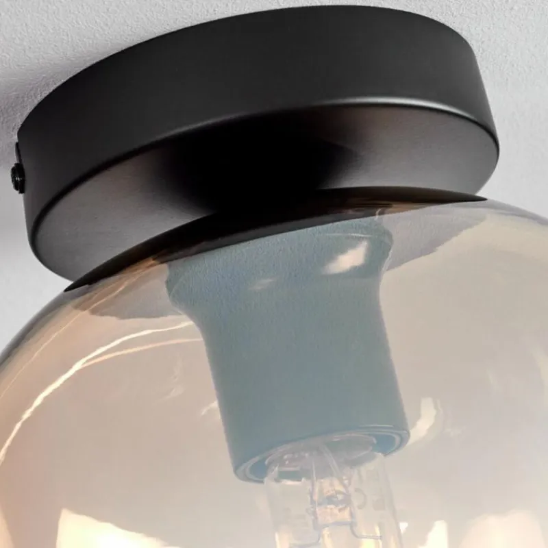 hofstein Plafonnier - Verre Apedo Ambre, 1 lumière