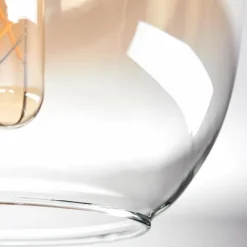 hofstein Plafonnier - Verre Apedo Ambre, Clair, 1 lumière