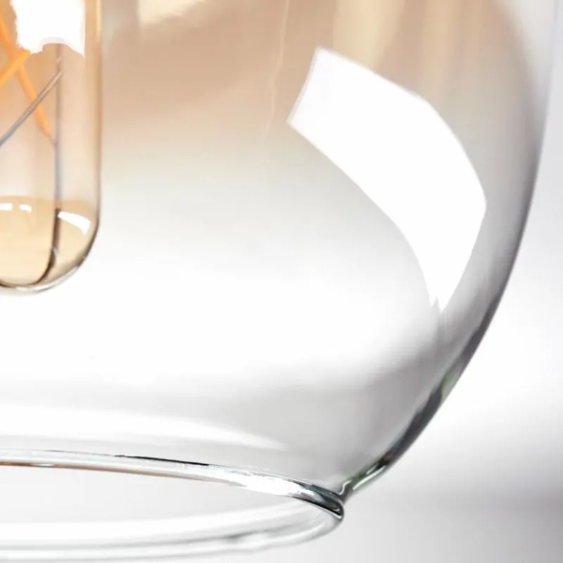 hofstein Plafonnier - Verre Apedo Ambre, Clair, 1 lumière