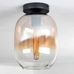 hofstein Plafonnier - Verre Apedo Ambre, Clair, 1 lumière