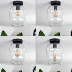 hofstein Plafonnier - Verre Apedo Clair, 1 lumière