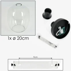 hofstein Plafonnier - Verre Apedo Clair, 1 lumière