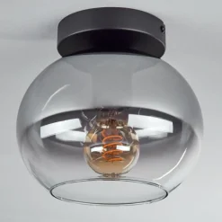 hofstein Plafonnier - Verre Apedo Clair, Fumé, 1 lumière