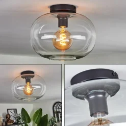 hofstein Plafonnier - Verre Apedo Clair, 1 lumière