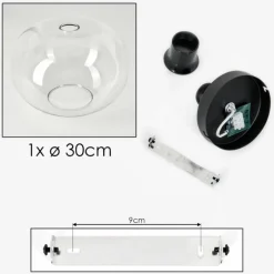 hofstein Plafonnier - Verre Apedo Clair, 1 lumière