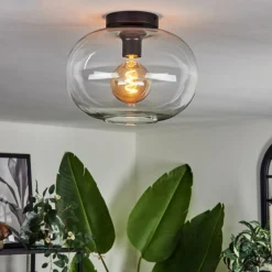 hofstein Plafonnier - Verre Apedo Clair, 1 lumière