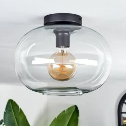 hofstein Plafonnier - Verre Apedo Clair, 1 lumière