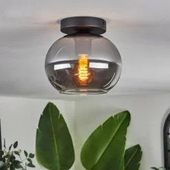 hofstein Plafonnier - Verre Apedo Fumé, 1 lumière
