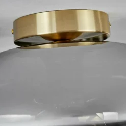 hofstein Plafonnier - Verre Apedo Laiton, Noir, 1 lumière