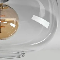 hofstein Plafonnier - Verre Apedo Laiton, 1 lumière