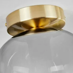 hofstein Plafonnier - Verre Apedo Laiton, 1 lumière